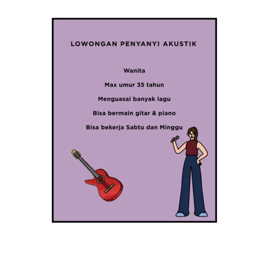 lowongan penyanyi wanita